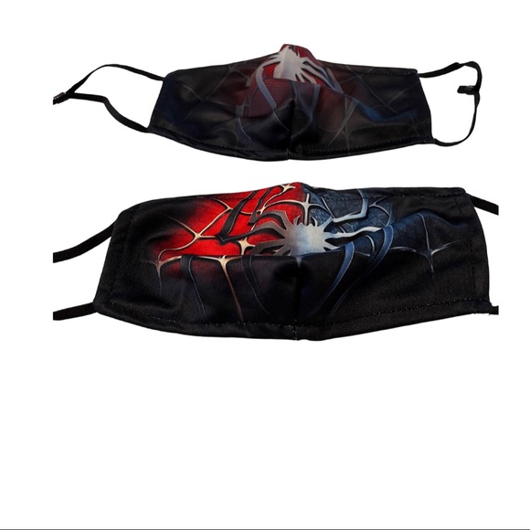 New Unisex Spider-Man Face Masks Pack of 2 - Picture 3 of 4